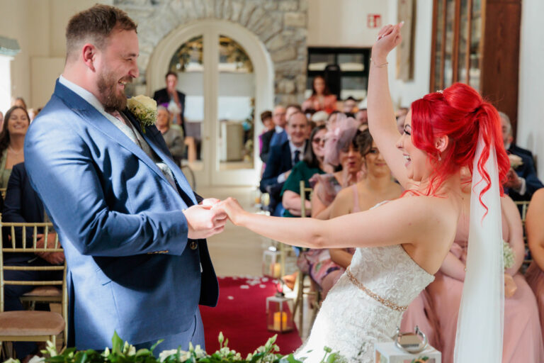 Castle Dargan, Spring, civil ceremony, golf course, navy suits, pink dresses, red hair, sligo