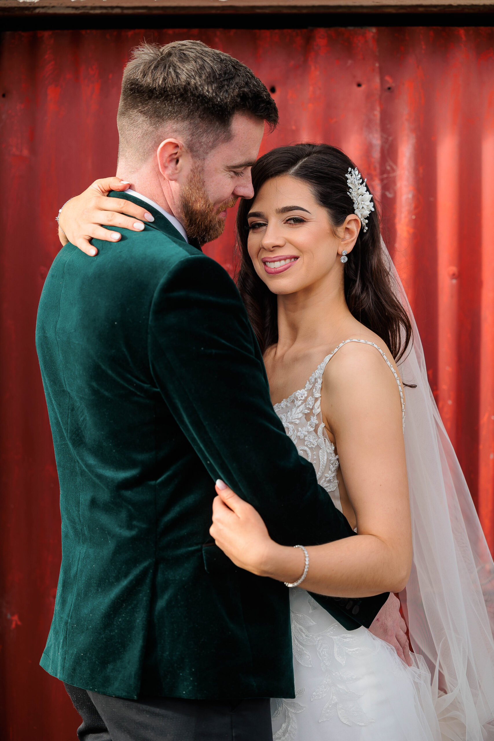 Bridal Hollywood Wave, Cream Vintage Car, Light Green Bridemaid Dress, Rustic Farm Photography, Rustic Wedding Photography, Sligo Park Hotel Wedding