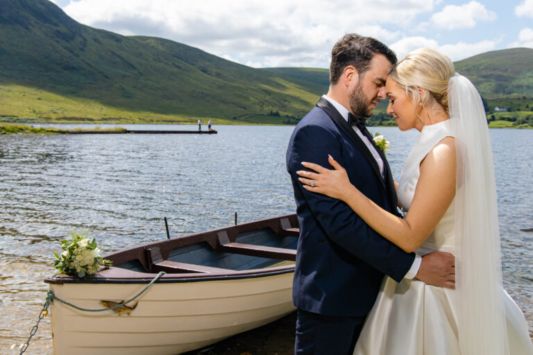 Breaffy House, Pink Bridesmaid Dresses, Sligo Wedding, Wedding, bow bridal gown, lakeside creatives, lough talt, summer, summerbride, wedding cake