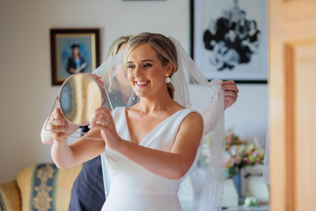 2022 bride, Wedding, bespoke venue, church ceremony, classic cars, floral bridesmaid dress