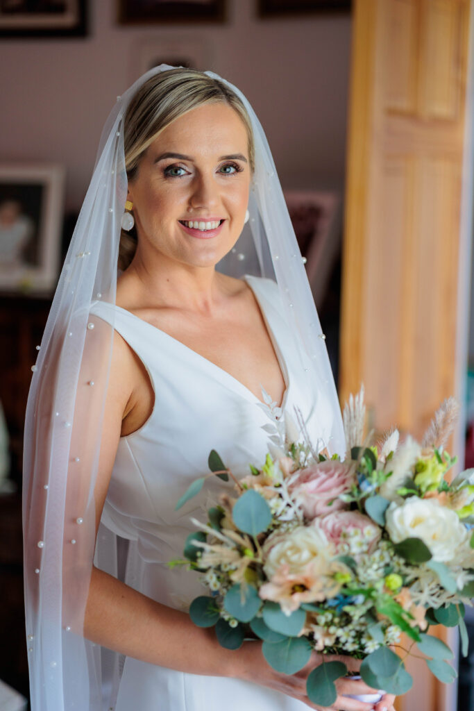 2022 bride, Wedding, bespoke venue, church ceremony, classic cars, floral bridesmaid dress