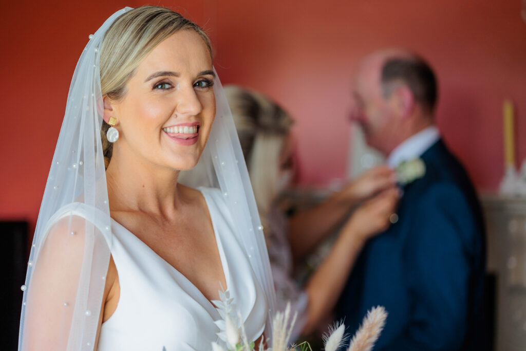 2022 bride, Wedding, bespoke venue, church ceremony, classic cars, floral bridesmaid dress