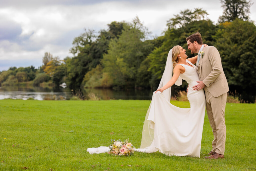 2022 bride, Wedding, bespoke venue, church ceremony, classic cars, floral bridesmaid dress