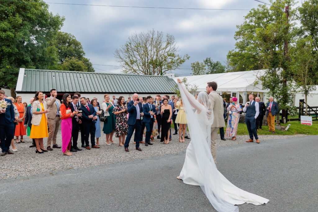 2022 bride, Wedding, bespoke venue, church ceremony, classic cars, floral bridesmaid dress