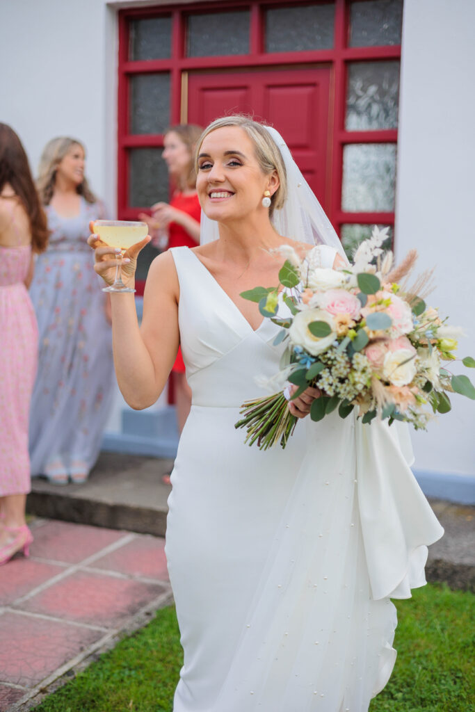 2022 bride, Wedding, bespoke venue, church ceremony, classic cars, floral bridesmaid dress