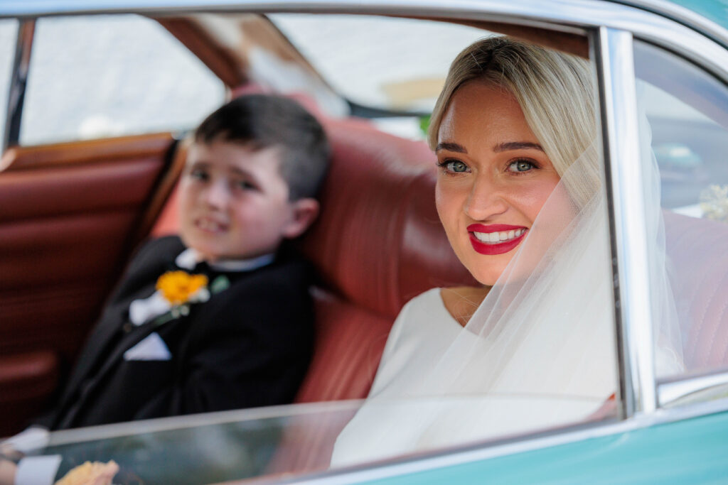 Pink Bridesmaid Dresses, autumn wedding, bridal suite, church ceremony, classic cars, fireworks, louis vuitton, manola blahniks, sparklers, vintage bus