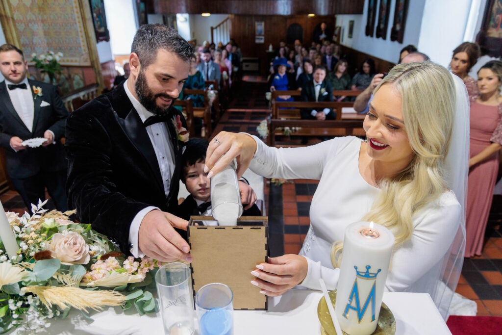 Pink Bridesmaid Dresses, autumn wedding, bridal suite, church ceremony, classic cars, fireworks, louis vuitton, manola blahniks, sparklers, vintage bus