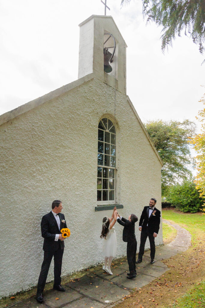 Pink Bridesmaid Dresses, autumn wedding, bridal suite, church ceremony, classic cars, fireworks, louis vuitton, manola blahniks, sparklers, vintage bus