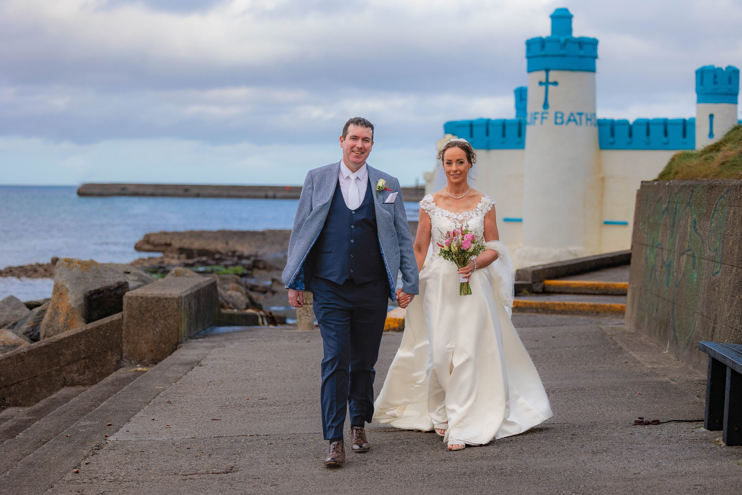 2022 bride, Pink Bridesmaid Dresses, Wedding, belmullet, bow bridal gown, broadhaven bay, church wedding, enniscrone, summer, summerbride