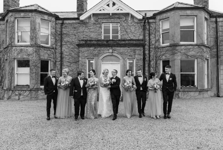 2022 Wedding, Castle Dargan, Pink Bridesmaid Dresses, Wild Atlantic Way, christmaswedding, classic cars, sligo wedding photographer