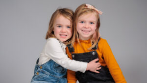 Family Studio Portraits of two little girls