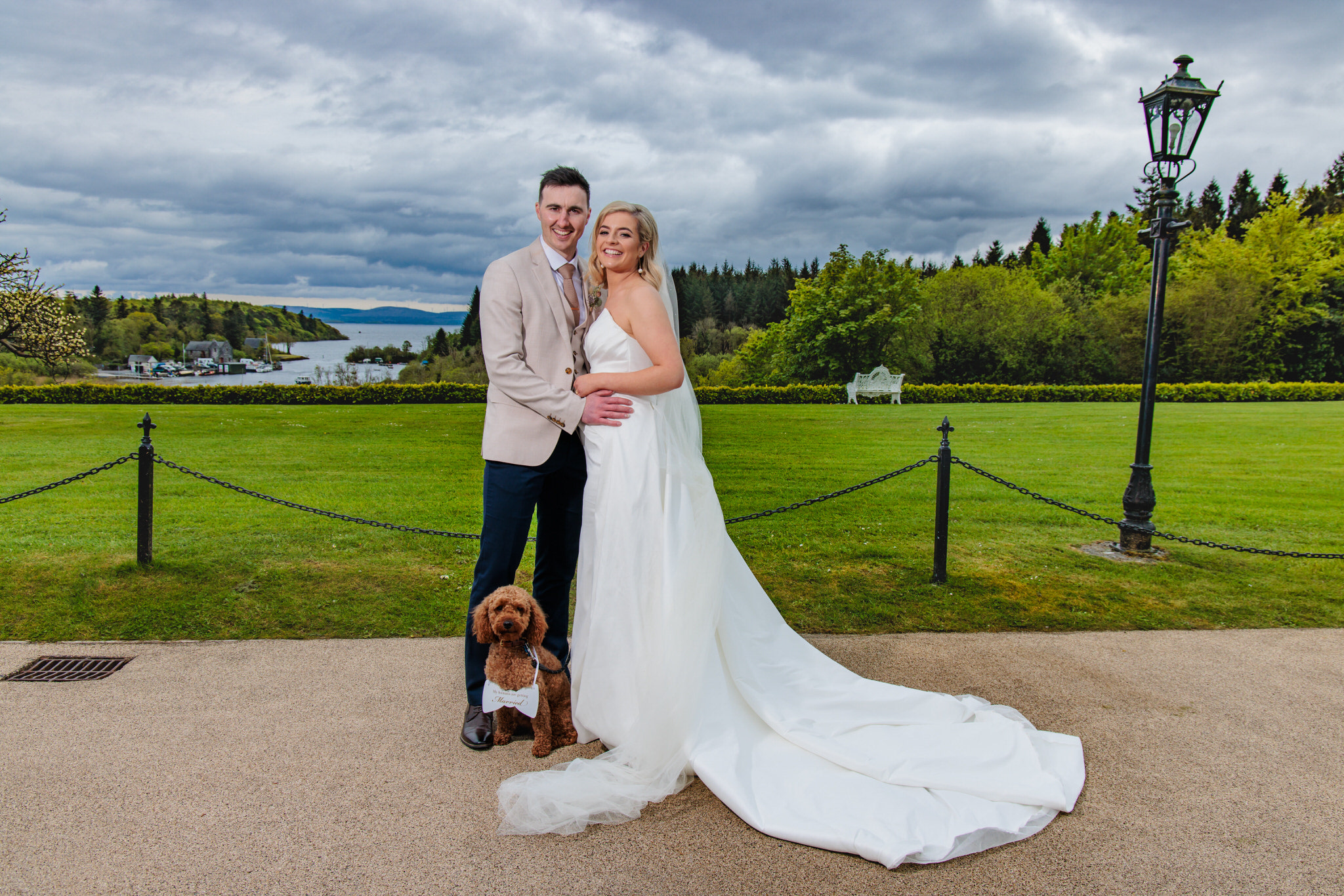 Bride and Groom at Ashford Lodge